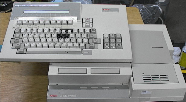 KROY Digital Lettering System and 360 printer parts uni