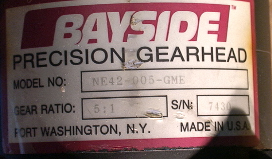 DC Quad-Brush In-Line Gear Servo Motor Bayside Precision Gear