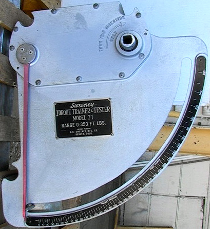 Sweeney Model 71 Torque Trainer & Tester 0-350 FT. LBS. Range