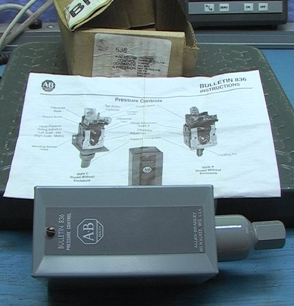 NIB AB Pressure Control Bulletin 836 Style C With Documents