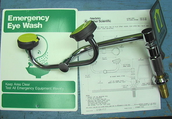 NOS Fisher Safety FS18-517 Eye/Face Wash With Doc
