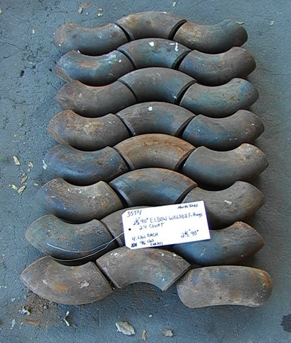 Lot of 26 2.5" heavy butt-weld pipe 90 degree elbow fittings