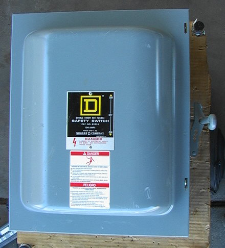 NOS 100 AMP Square D Manual 3-pole Transfer Switch