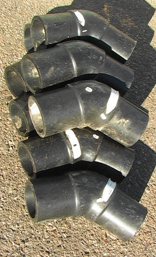 Lot Of 8 Butt Elbow CB 45 3 IPS SDR11 PE3408 Adapters