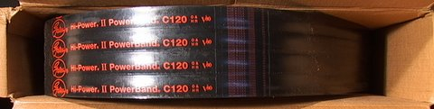 NIB 4-wide v-belt Hi-Power II 4/C120 PowerBand 137SS