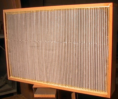 1 of 2 Wood Frame 2x3' Tri Dim HEPA Air Filter 99.99% 900cfm