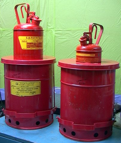 JustRite Rag and Liquid Safety Can (ONE SET)