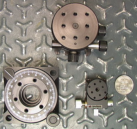 Set of 3 Miniature Optical Rotary Stages 50mm or less