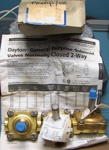 Set of 3 Dayton Solenoid Valve Bodies with Out Coils