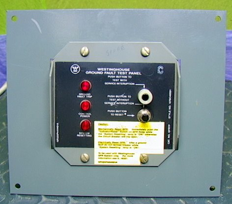 Westinghouse Ground Fault Test Panel cat.# GFRTP