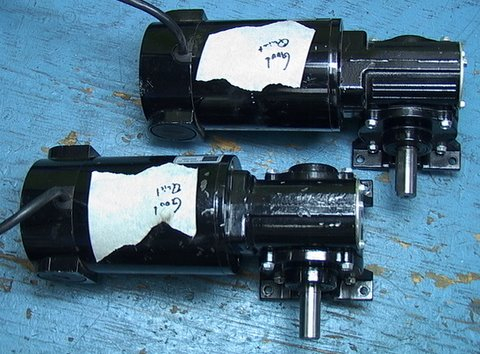 Lot of 2 Bodine Gear Motors different ratios 130 VDC 1/8th hp