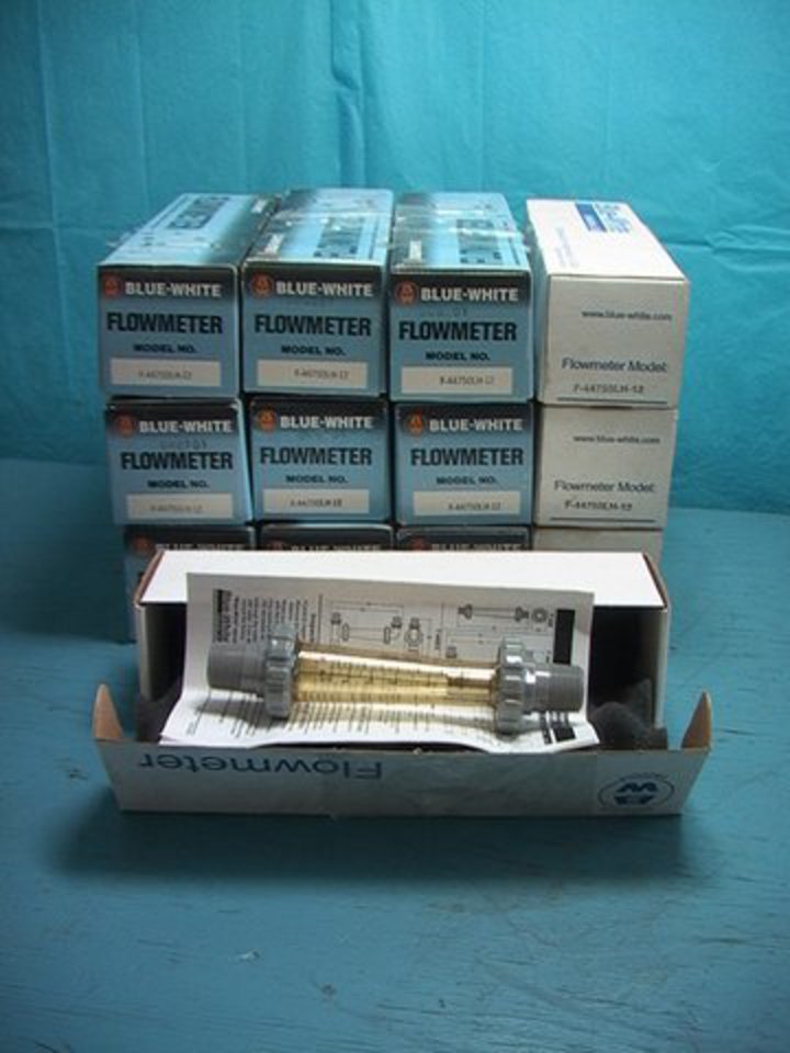 Blue-White Polysulfone 3/4" 1-10GPM Variable Area Flowmeter