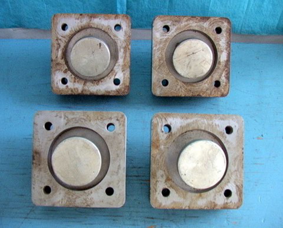 Qty 4 Heavy Duty 3" Machine Platform Feet in 6" plate 2" thick