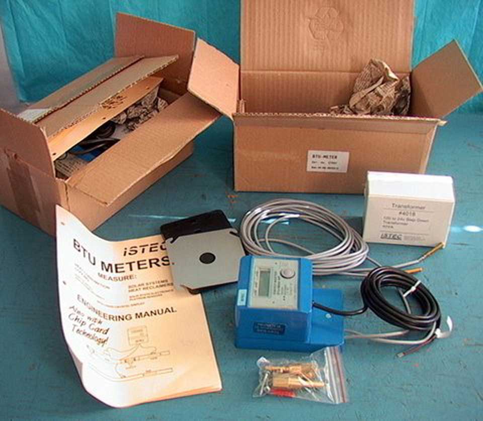 ISTEC Model 4001 BTU Meter Kit Solar Woodgas Heat measurement