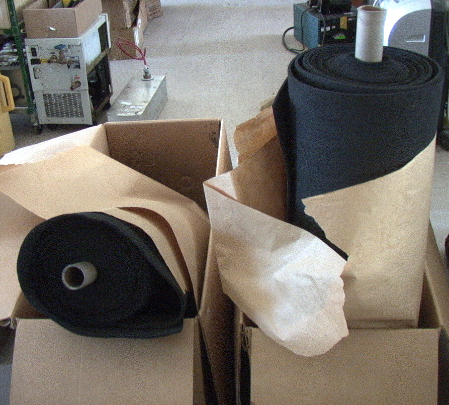 NOS 24# Graphite Felt Folls 1/4" thick by 42" wide by 78' long g