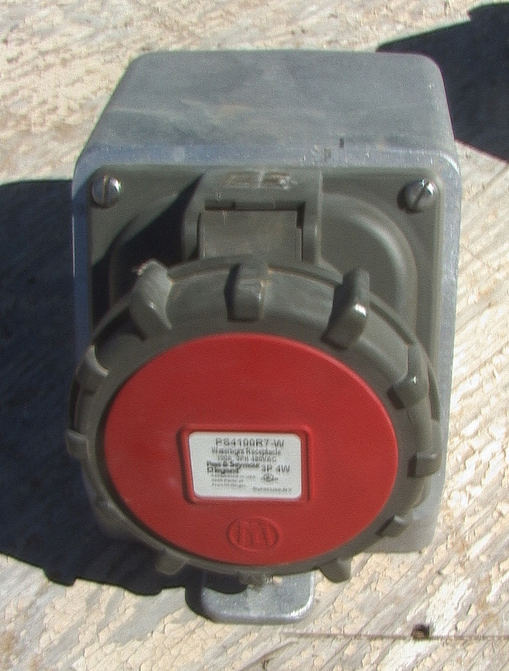 Pass & Seymour PS4100R7-W Watertight Receptacle 100A 480vac