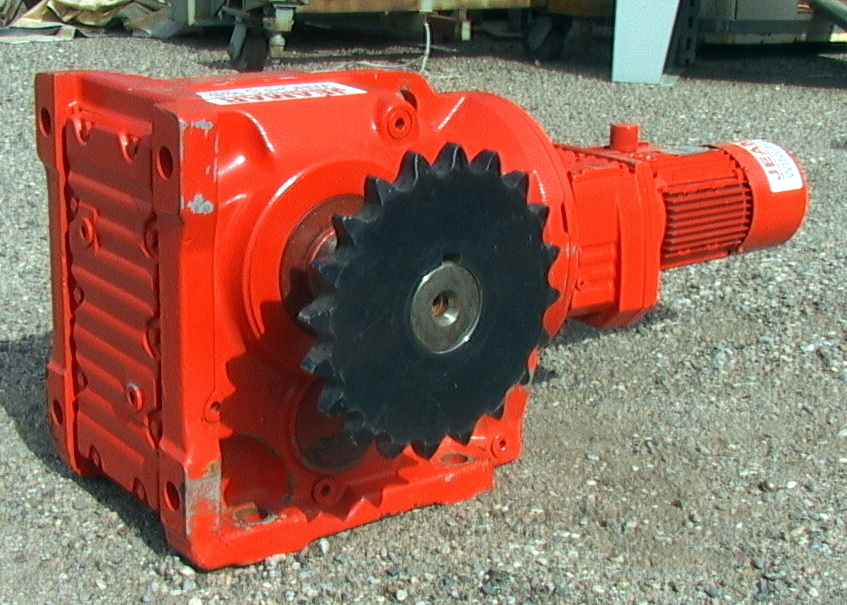 Right angle gear motor .75 hp 1430:1 ratio, 1.2 rpm Jeamar Winch