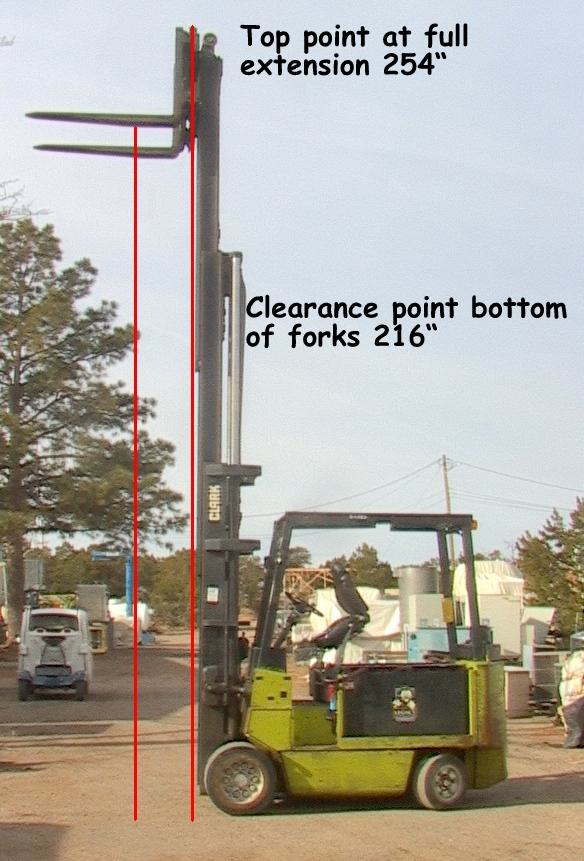 Clark Electric 5.5-ton Forklift Model EC500 120 Type E 20-ft