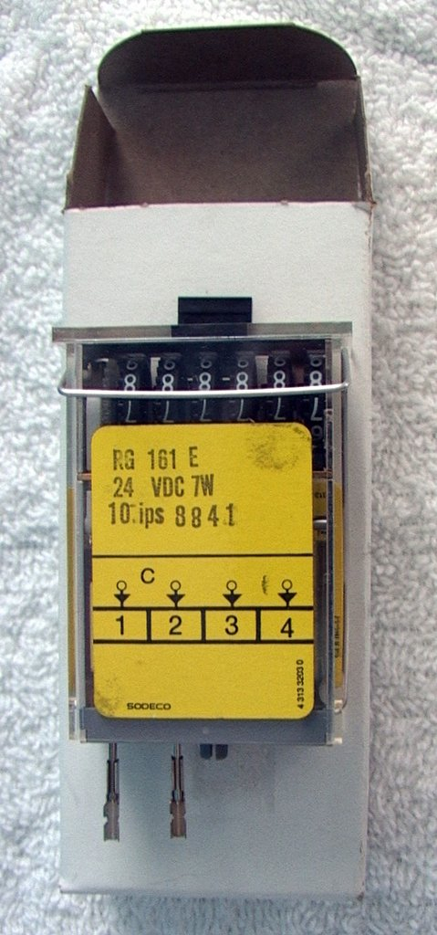 NEW Sodeco 6-Digit Resettable Counter Model# RG 161 E 24VDC