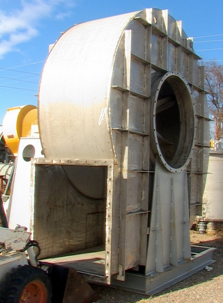 200HP 68,000cfm Stainless High-Temp (1350F) Centrifugal Blower