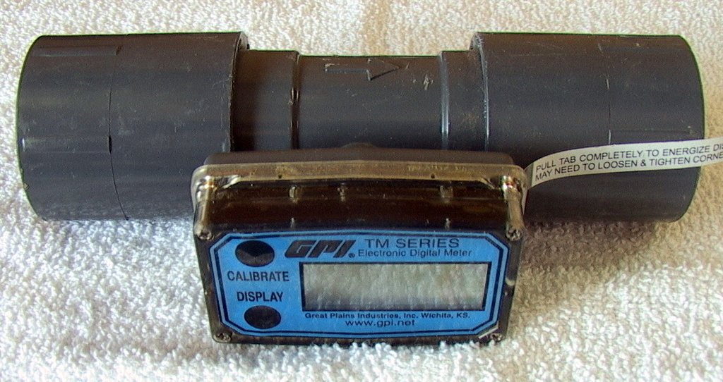 GPI TM150-N 1.5" NPT PVC Turbine Water Flowmeter w/ Display