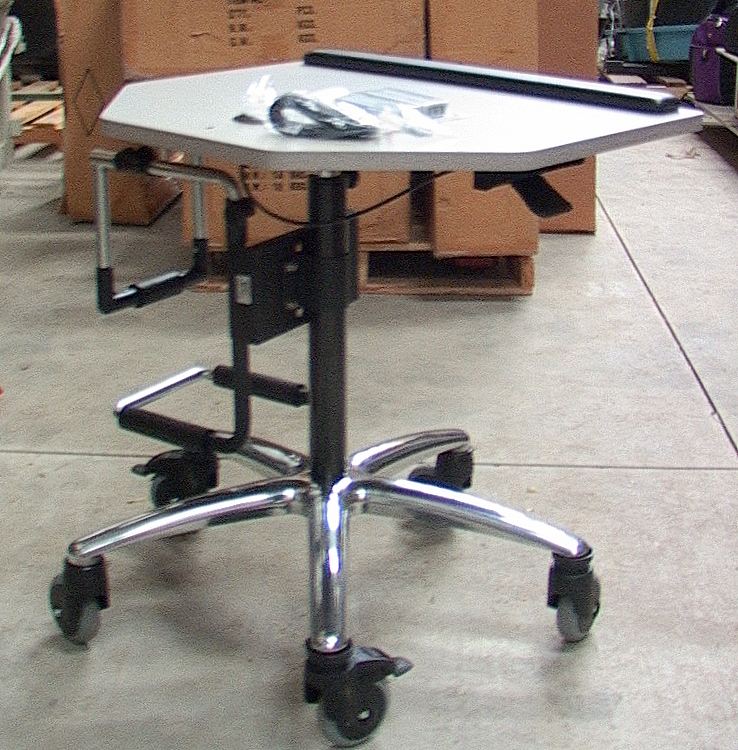 ESI WOW01 Base Model 5-wheel Mobile Workstation w/ CPU Holder
