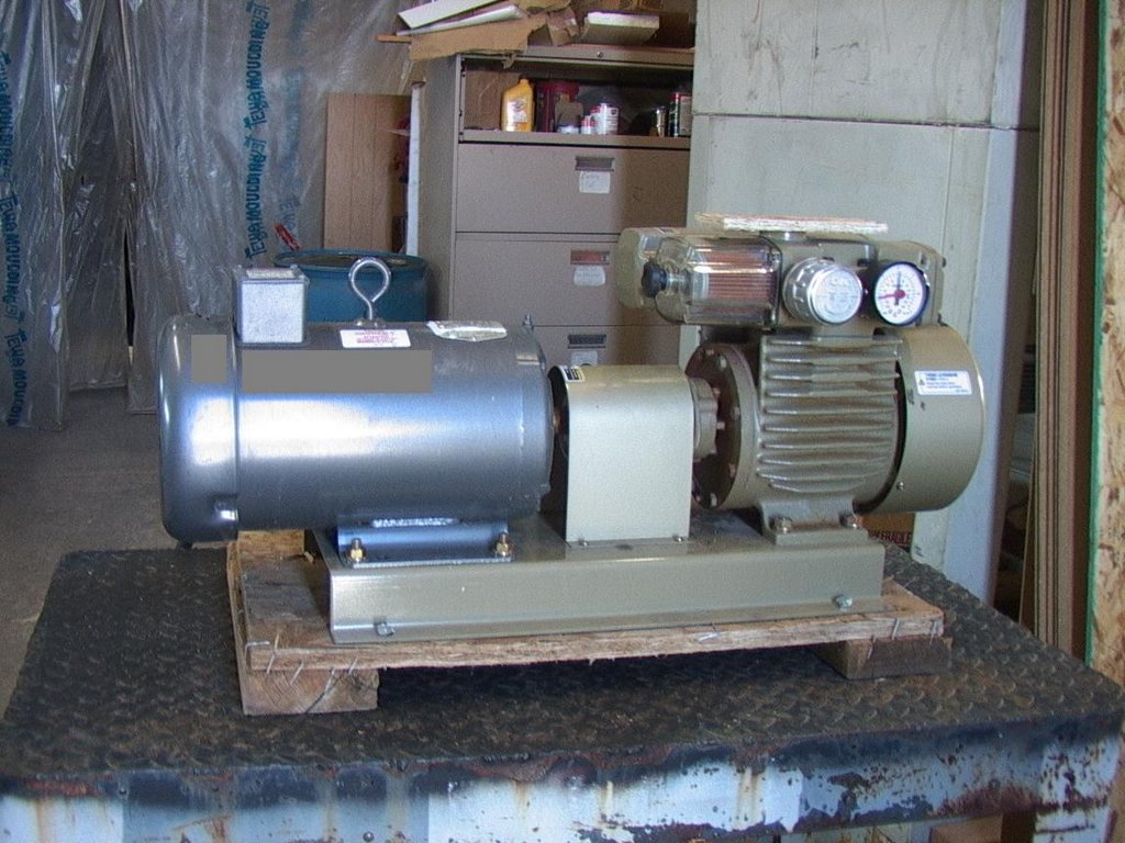 Orion KRA-8 3hp Dry Rotary Vane Vacuum Pump and Enclosure 48cfm