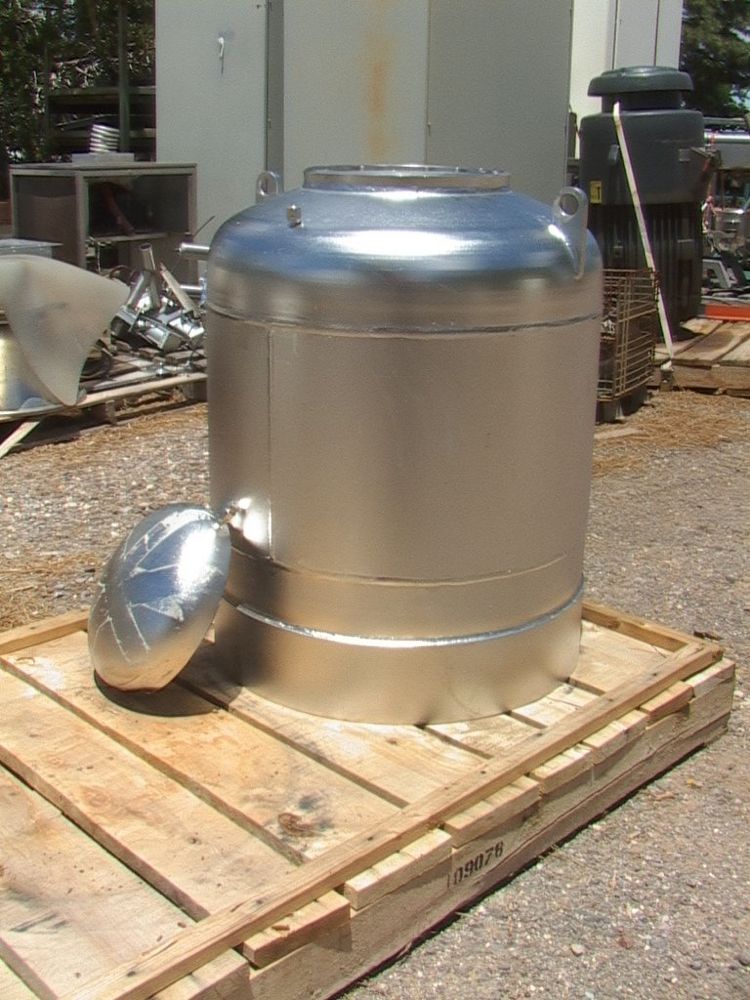 55 Gallon Heavy Duty Stainless Steel Vessel w/ Lid AL-T316-316L