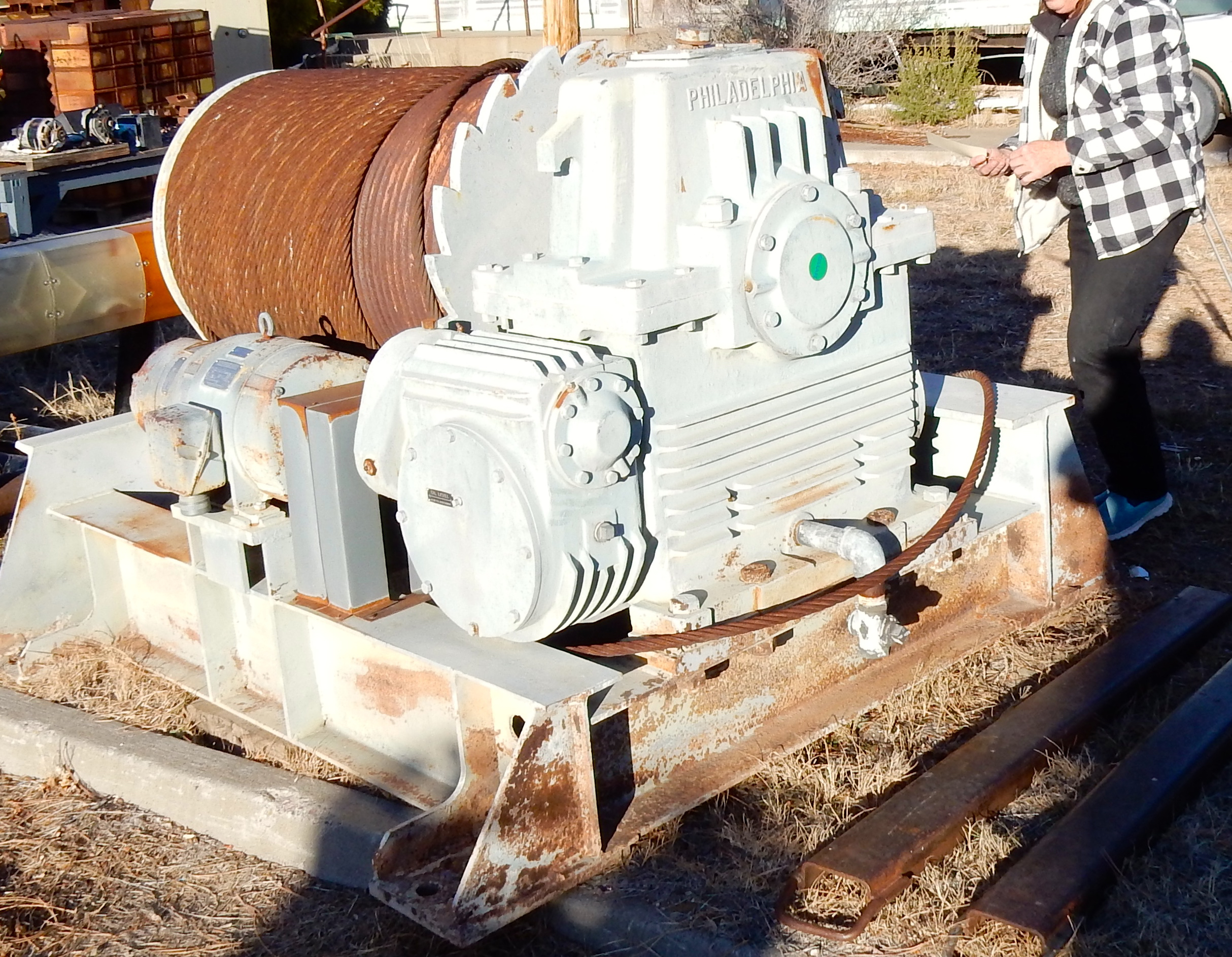Monster Winch construction mining 7.5 hp 2000:1 ratio .9 rpm 7/8