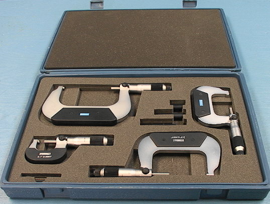 Fowler 72-229-214 Micrometer Set of 4 1" to 4"