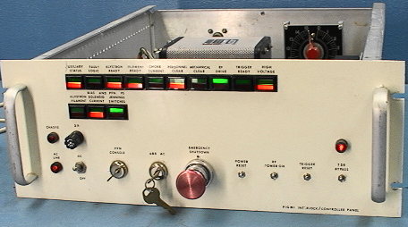 Klystron Controller Box with illuminated switches, relays and