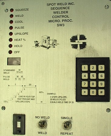 Spot Weld Inc, SPI Sequence Welder Control Micro. Proc. SW3