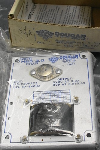 New Regulated DC Power Supply 5 VDC At 3 Amps.