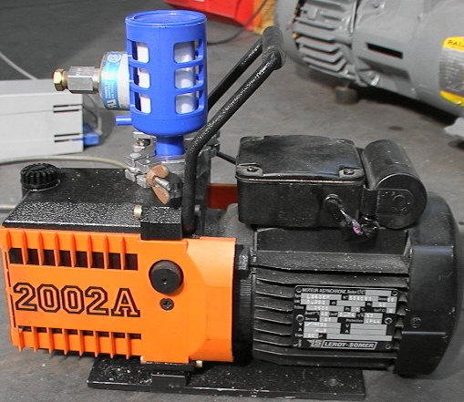 Alcatel 2002A Mechanical Vacuum Pump with solenoid valve