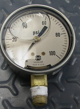 USG Liquid Filled Pressure Gauge 100 PSI