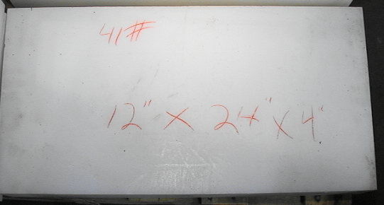 41# 12 by 24 by 4 Inch White Machining Plastic Wax