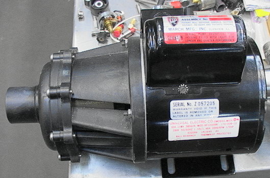 Plastic Chemical Pump MARCH TE-5.5C-MD 1/5 hp 230 volts 1 phase