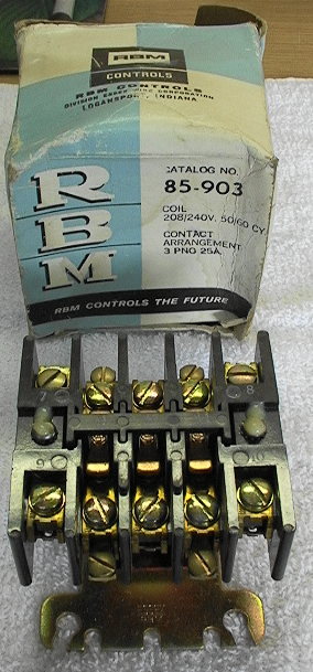 RBM Controls 85-903 Contactor Relay 3+2 pole to 600V