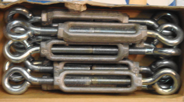 Box of 10 #5 Midget 5/16" Eye & Eye Turnbuckle Aluminum Body