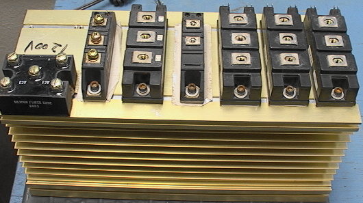 Power Block Heat Sink with 7 Semiconductor Power Modules