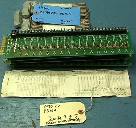 OPTO 22 PB16A 16 i/o module board with OD-4 cable
