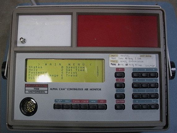 ALPHA CAM 758 VICTOREEN Continuous Air Monitor