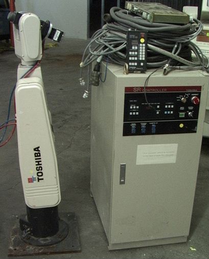 6-Axis Toshiba SR-606VH Robot Arm with controller, teach pend