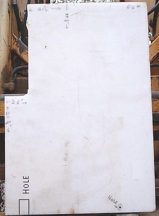White Plastic Machining Stock Remnant 37 by 26 by 2 inch #64