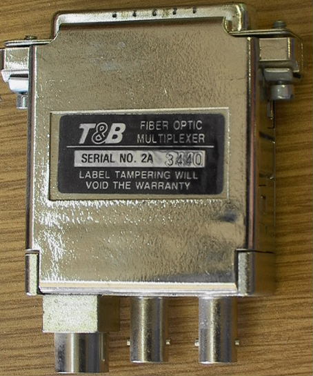 T&B Fiber Optic Multiplexer RS-232-C Cat. No. 94812FP