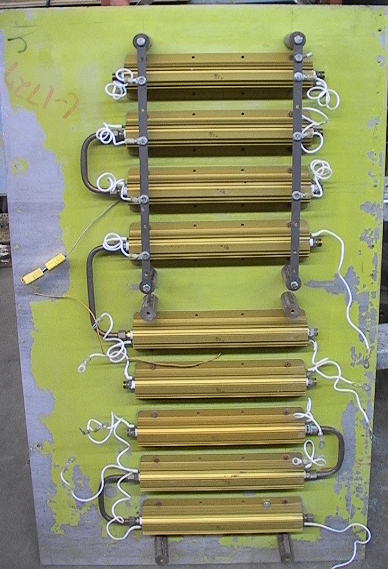 Panel of 9 giant Dale SPR-731 .5 ohm 2% liquid cooled Load