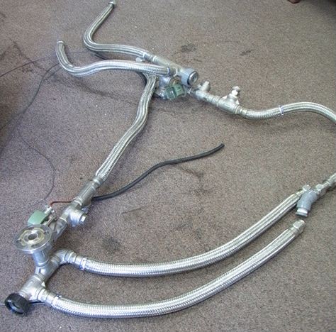All Stainless Steel 1" ID Braided Flexible Bellows Hose, fitting
