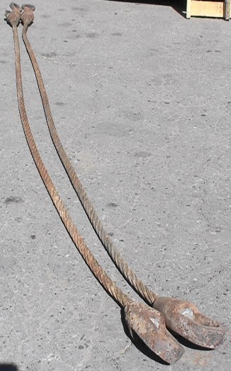 15 foot long 1.25 inch Diameter Cable Wire Rope with Clevis