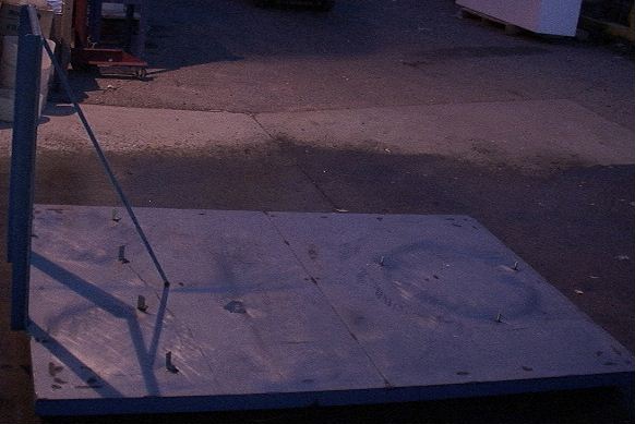 Large 83 by 54 inch Stainless-Steel-Decked Cart with push/pull