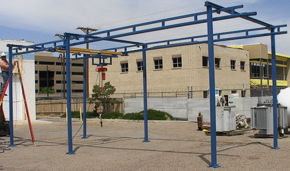 1000# Gorbel 10 by 30 Free-Standing Overhead Bridge Crane with